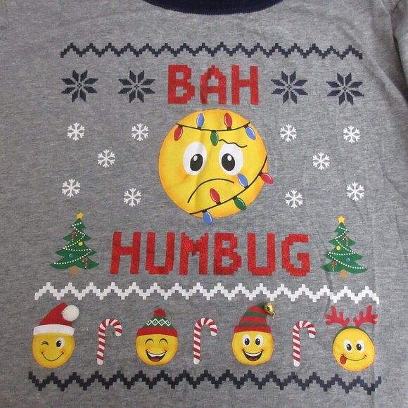 Secret Treasures Sleep Shirt 3X (22W-24W) Bah Humbug Emoji Jingle Bell Ugly PJ - Picture 1 of 7